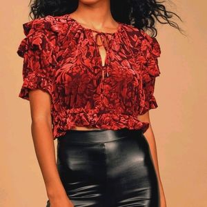 Free people Velveteen Dream blouse